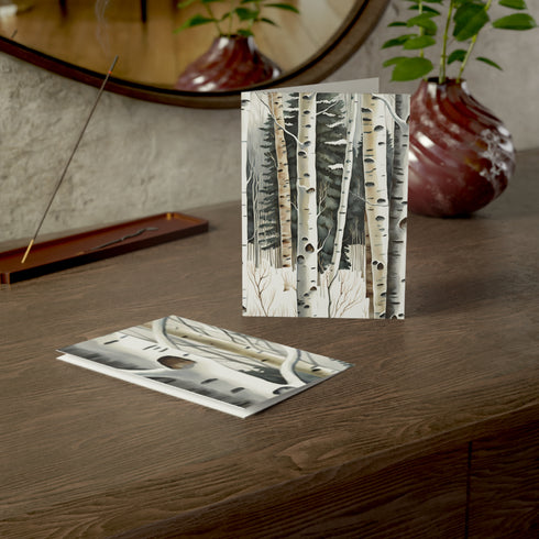 Winter Aspen Trunks - Fine Art Greeting Cards